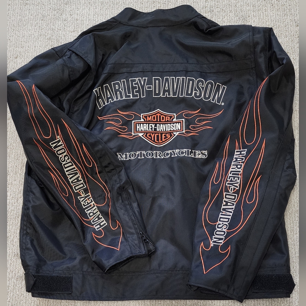 Harley-Davidson Men’s XL Lightweight Nylon Jacket Black - Picture 3 of 10